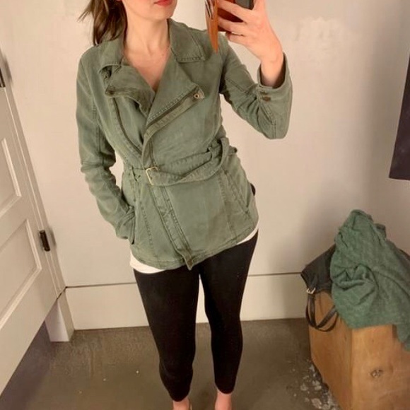 Anthropologie Everyday Belted Moto Jacket - Picture 3 of 3